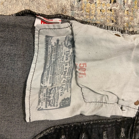 Black Faded 501 Retro Levi's - Picture 9 of 9
